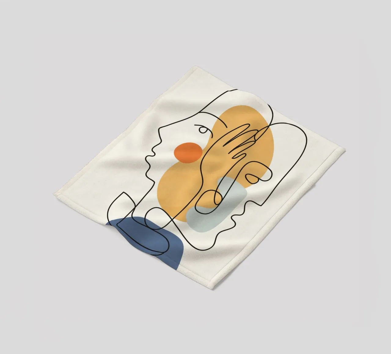 Abstract Faces 5 coperta in pile da cityart