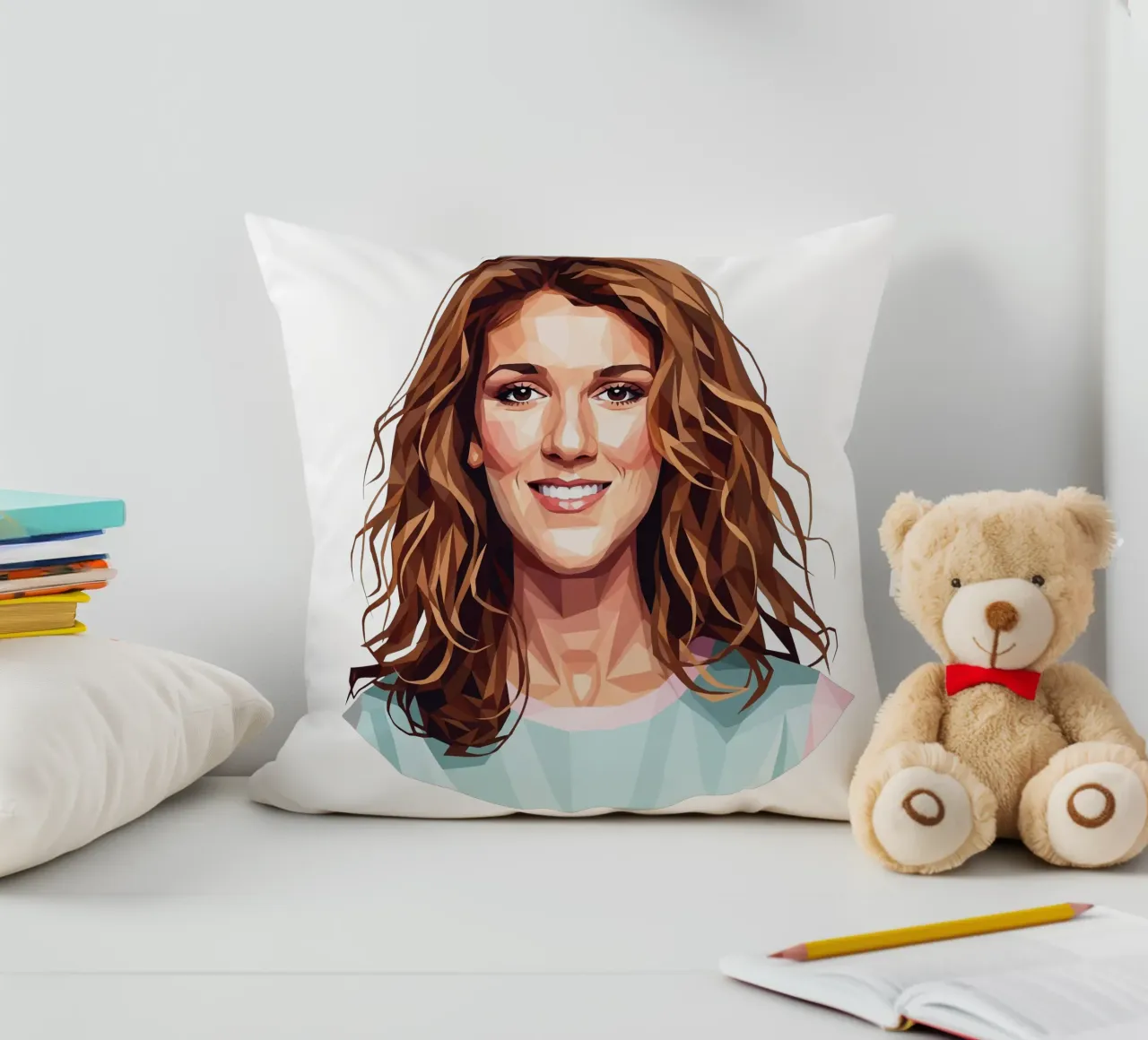 Celine Dion Lowpoly cuscino da Low Profile