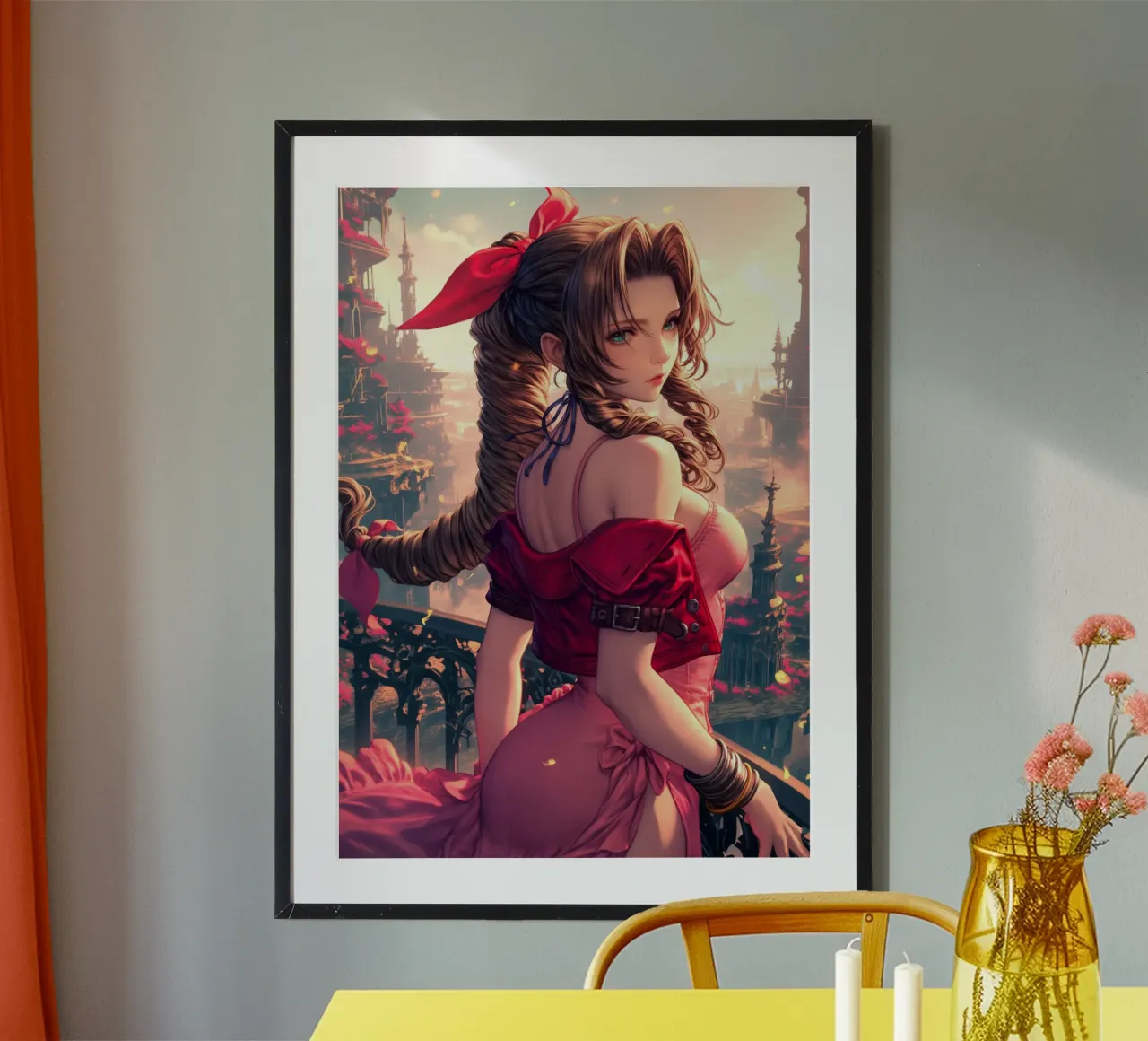 Aerith Fantasia Finale FFVII poster da Stellar Creative