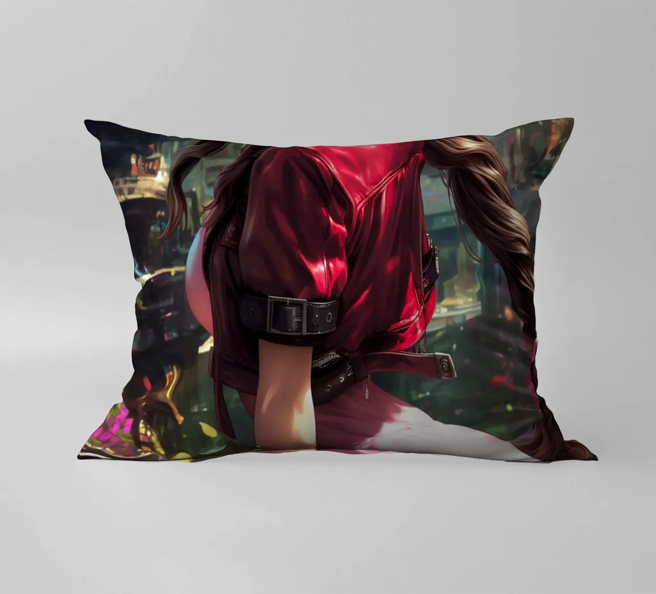 Aerith a Midgar Final Fantasy FFVII FF7 cuscino da Stellar Creative