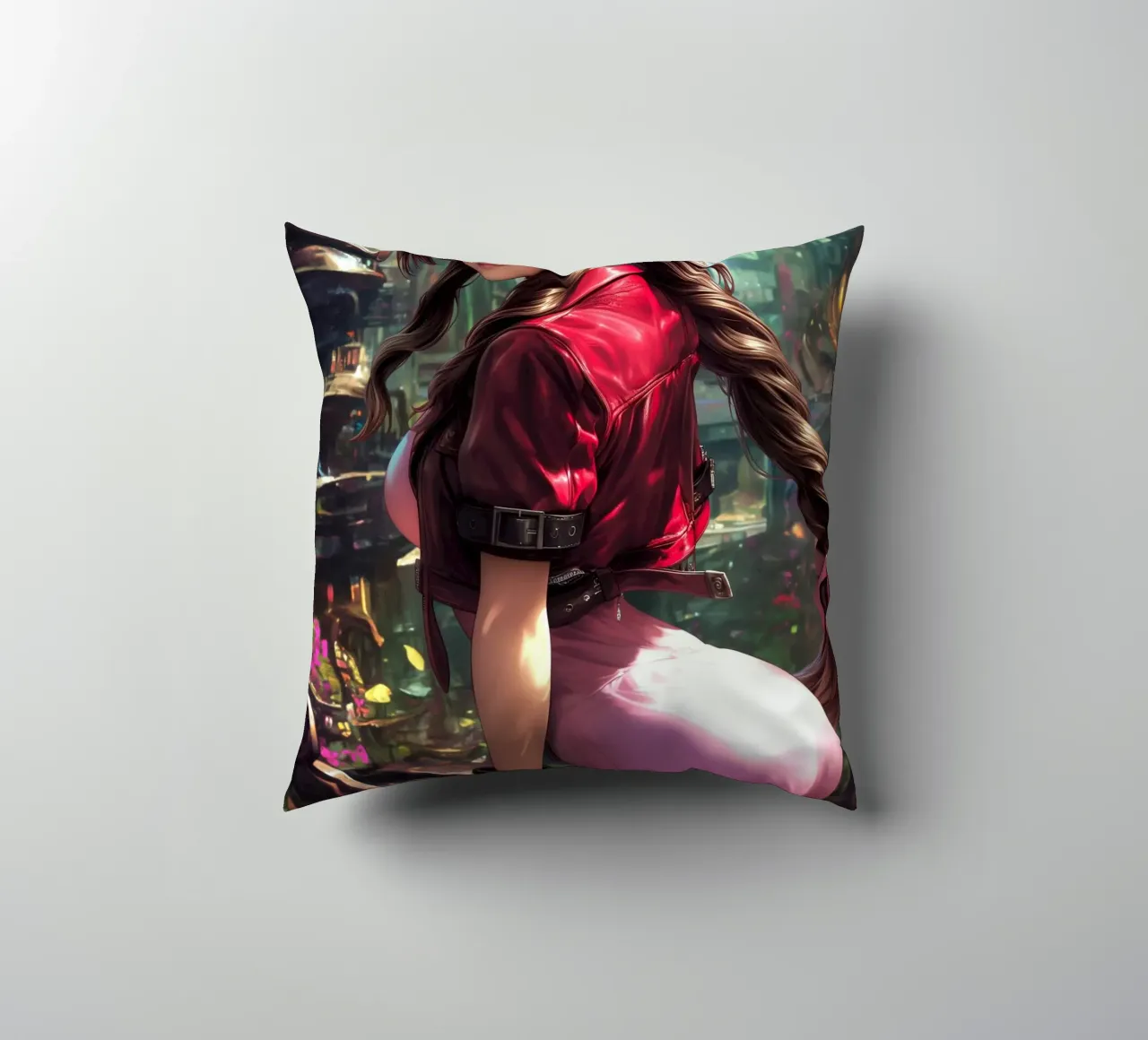 Aerith a Midgar Final Fantasy FFVII FF7 cuscino da Stellar Creative