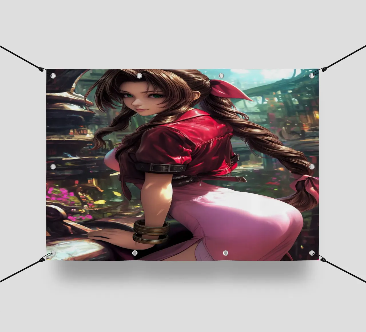 Aerith a Midgar Final Fantasy FFVII FF7 telo in pvc da Stellar Creative