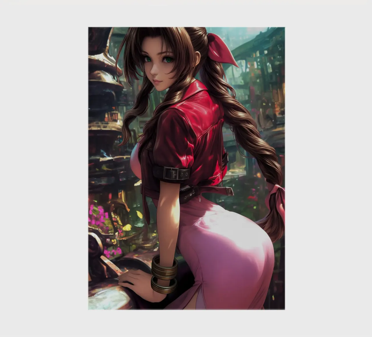 Aerith in Midgar Final Fantasy FFVII FF7 notebook by Stellar Creative