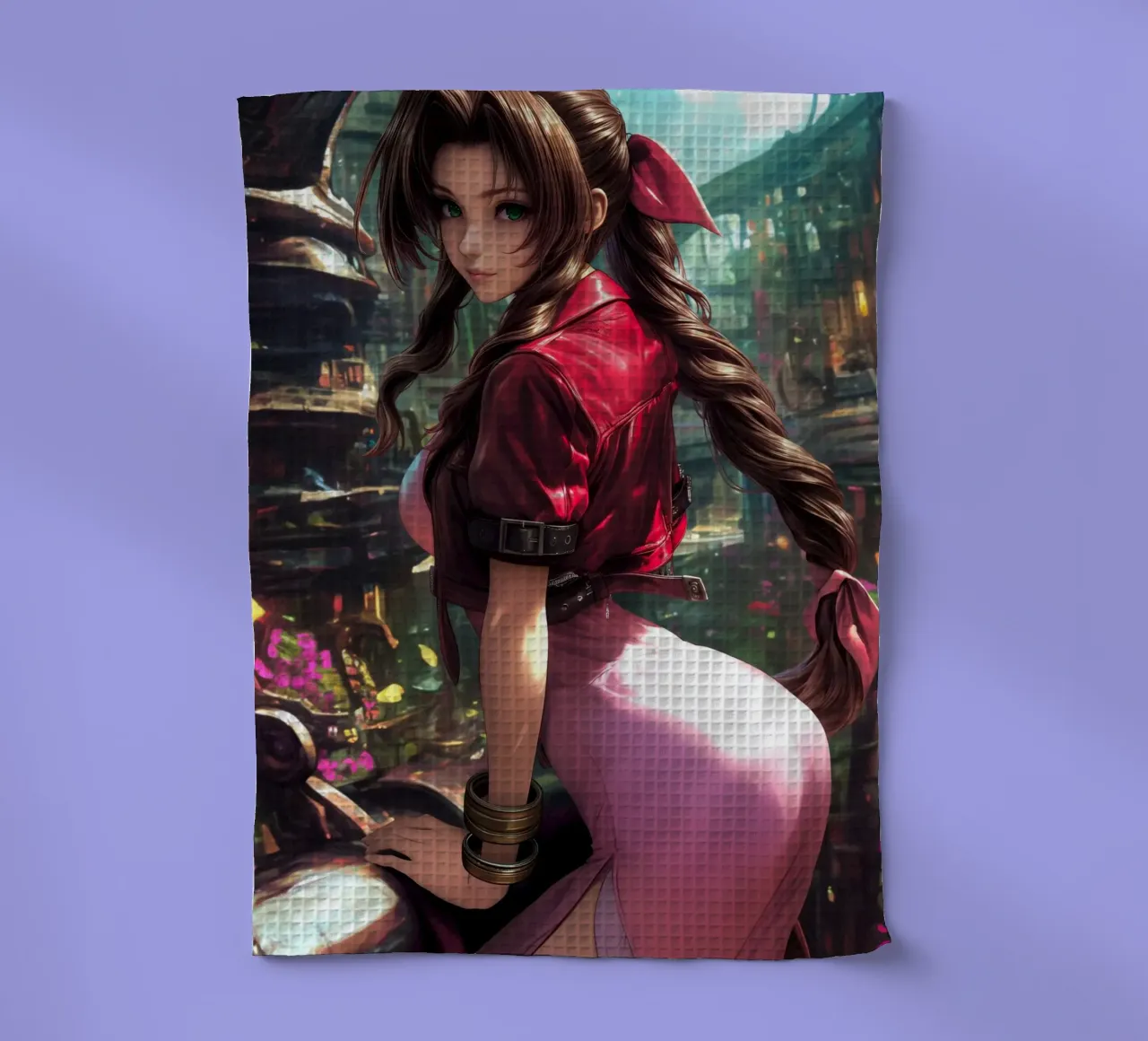 Aerith a Midgar Final Fantasy FFVII FF7 canovaccio da cucina da Stellar Creative