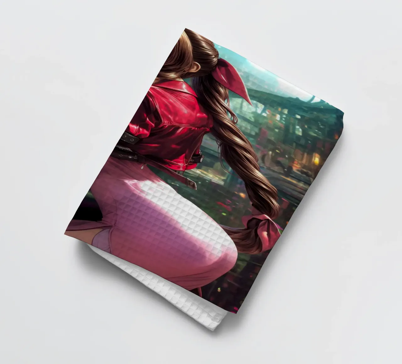 Aerith a Midgar Final Fantasy FFVII FF7 canovaccio da cucina da Stellar Creative