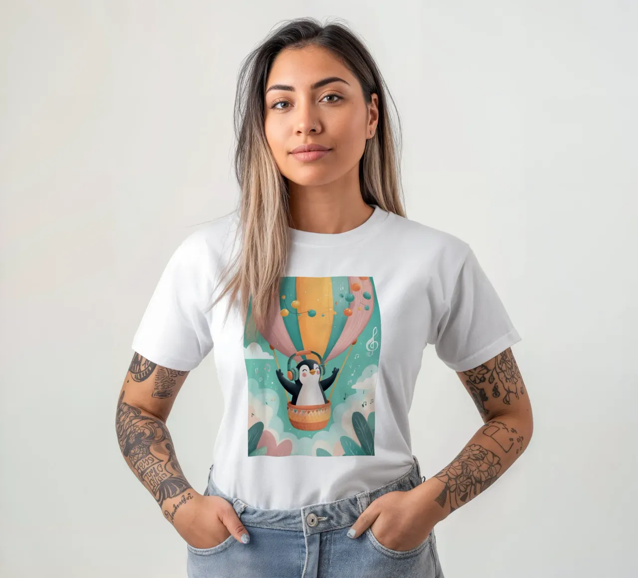 Penguin in the Clouds t-shirt da Kiara
