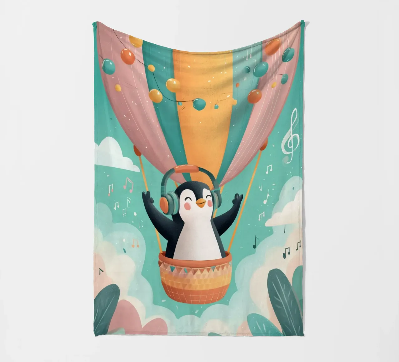 Penguin in the Clouds coperta in pile da Kiara