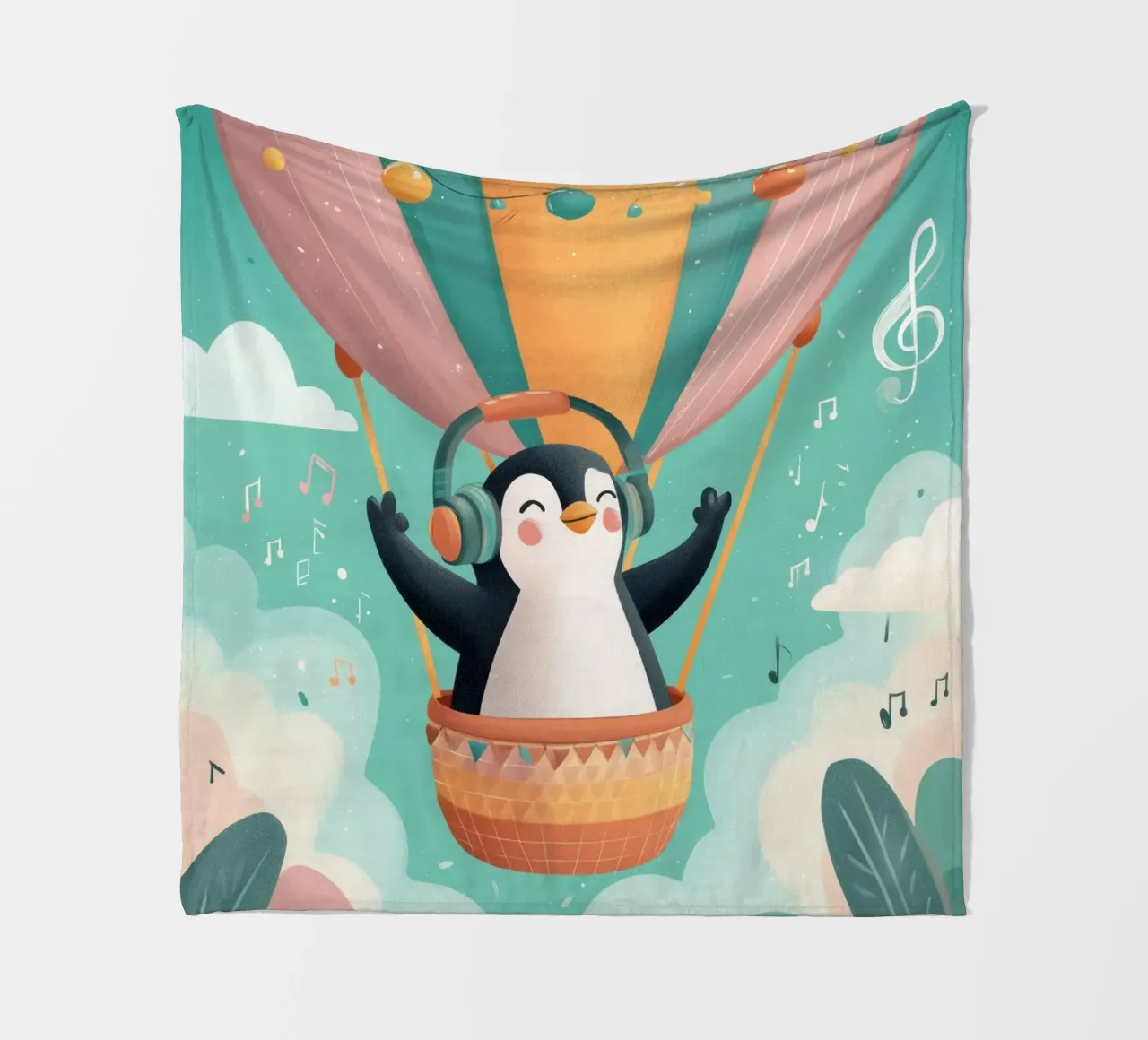 Penguin in the Clouds coperta in pile da Kiara