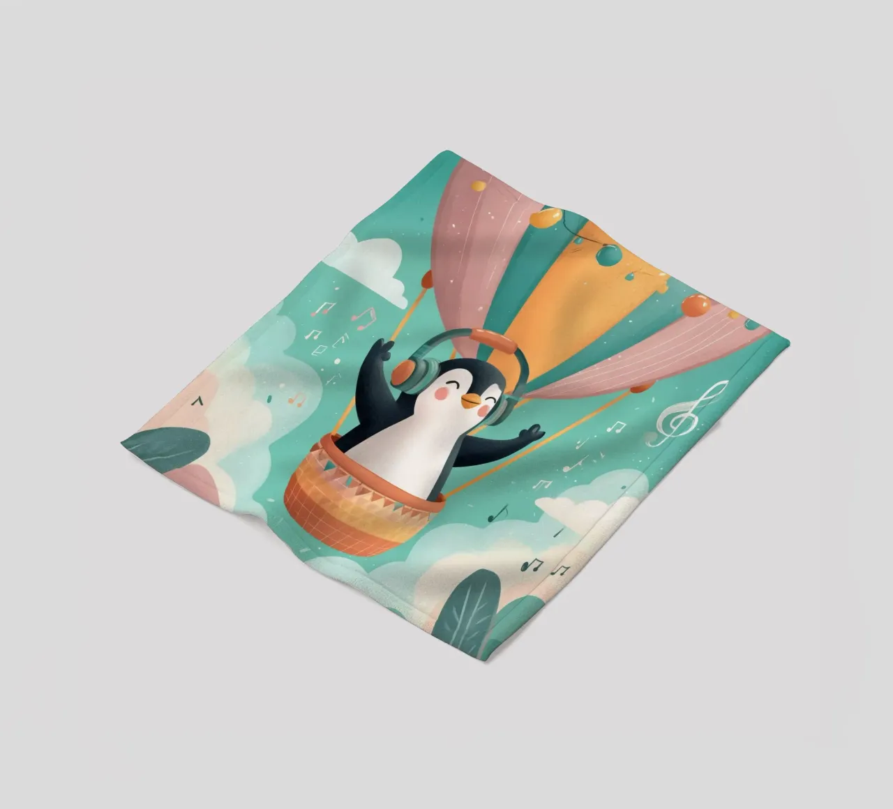 Penguin in the Clouds coperta in pile da Kiara