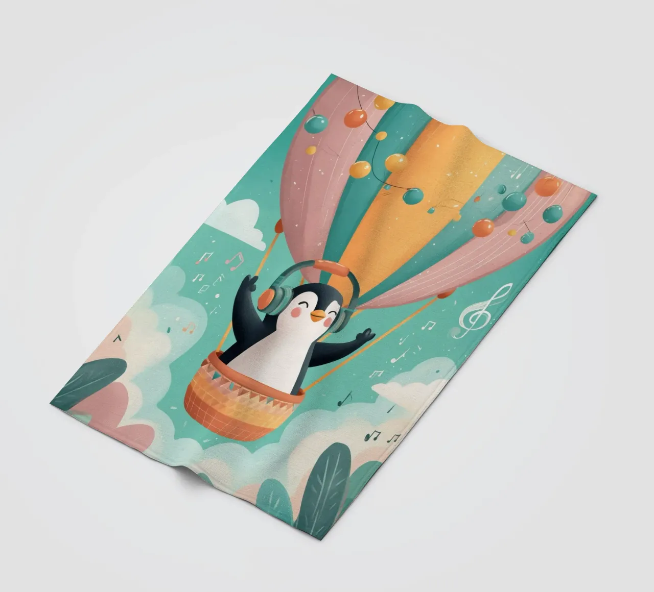 Penguin in the Clouds coperta in pile da Kiara