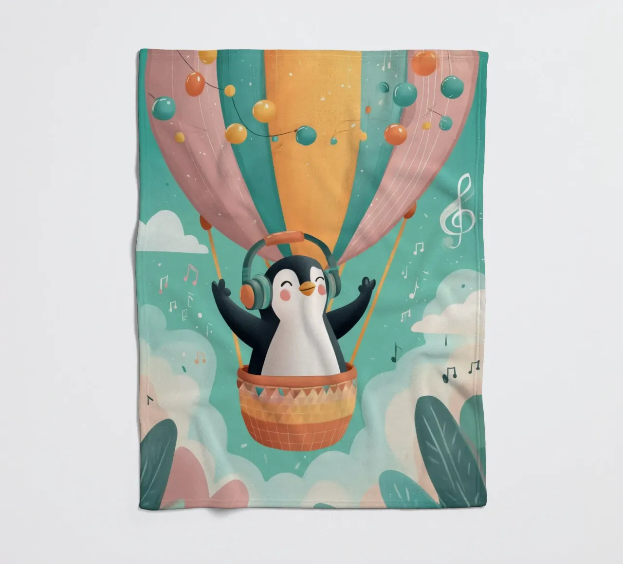 Penguin in the Clouds coperta in pile da Kiara