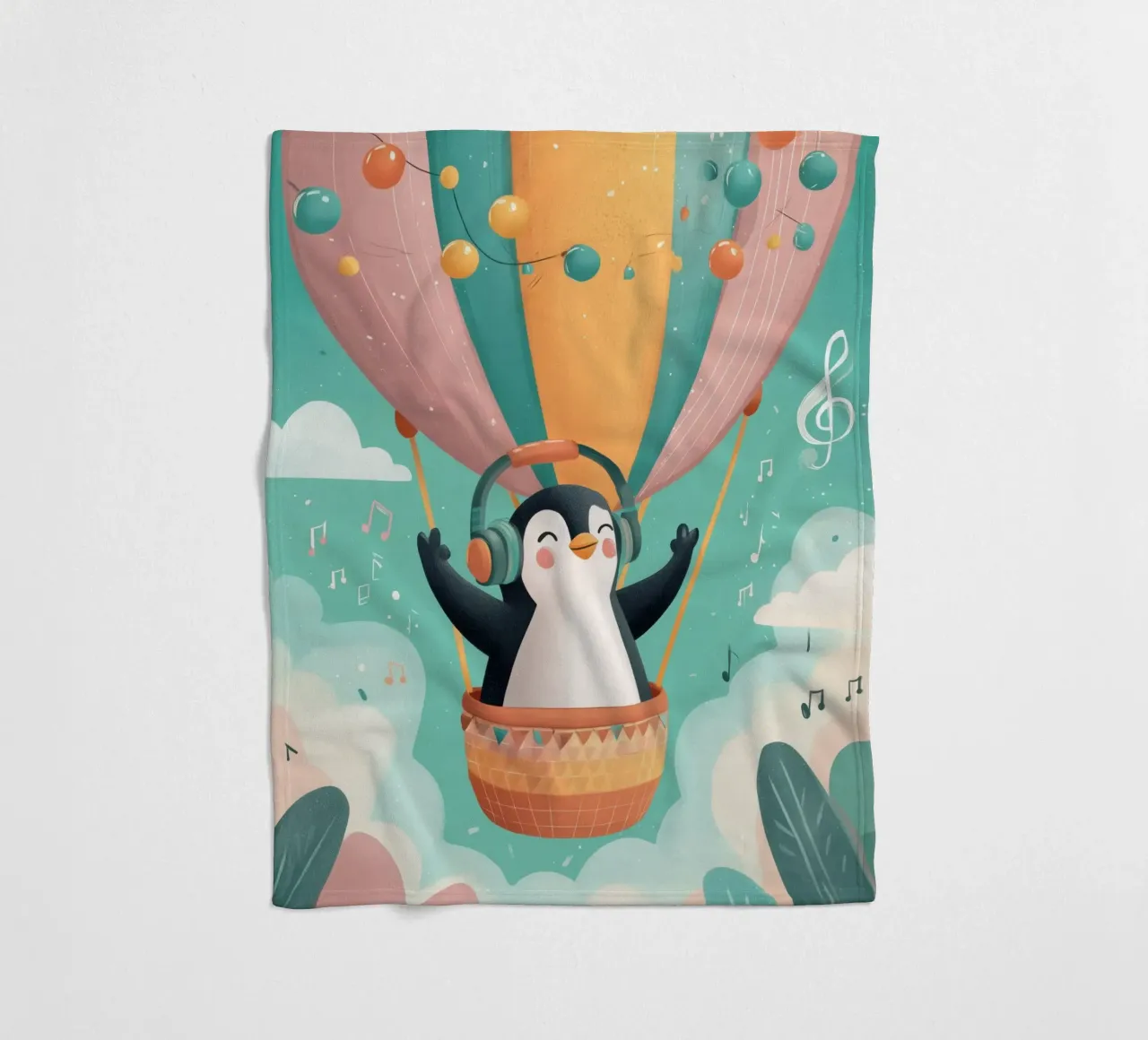 Penguin in the Clouds coperta in pile da Kiara