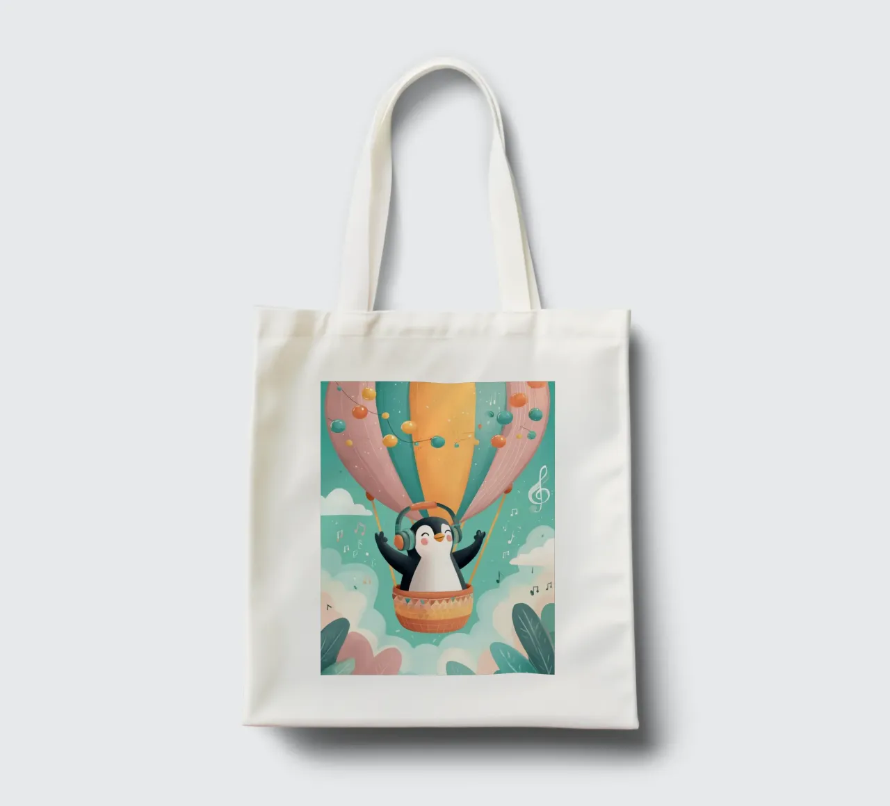 Penguin in the Clouds borsa in juta da Kiara