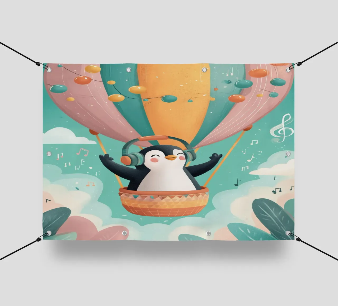 Penguin in the Clouds telo in pvc da Kiara