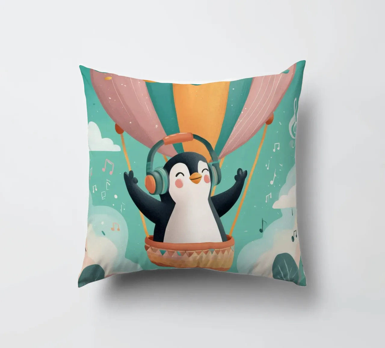Penguin in the Clouds cuscino da Kiara