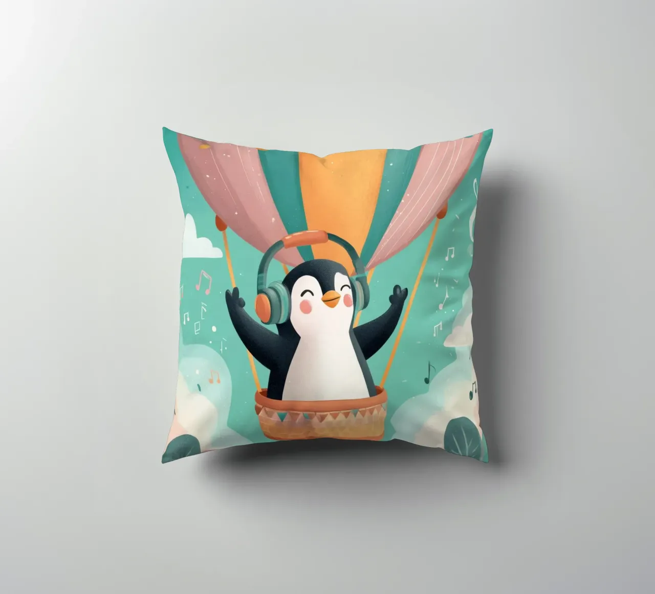 Penguin in the Clouds cuscino da Kiara
