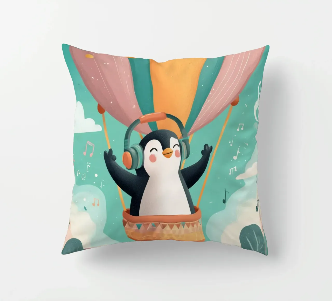 Penguin in the Clouds cuscino da Kiara
