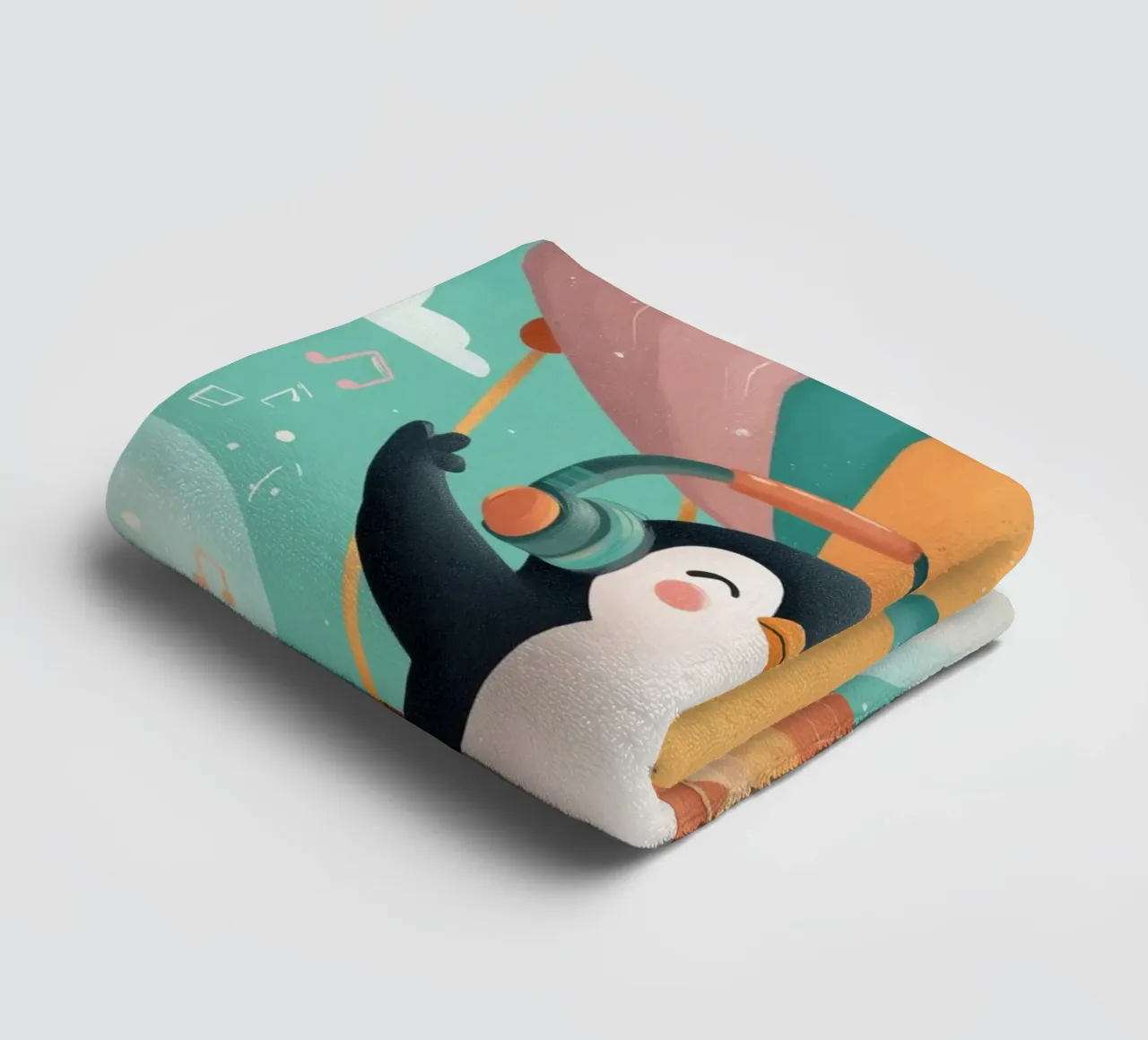 Penguin in the Clouds asciugamano da bagno da Kiara