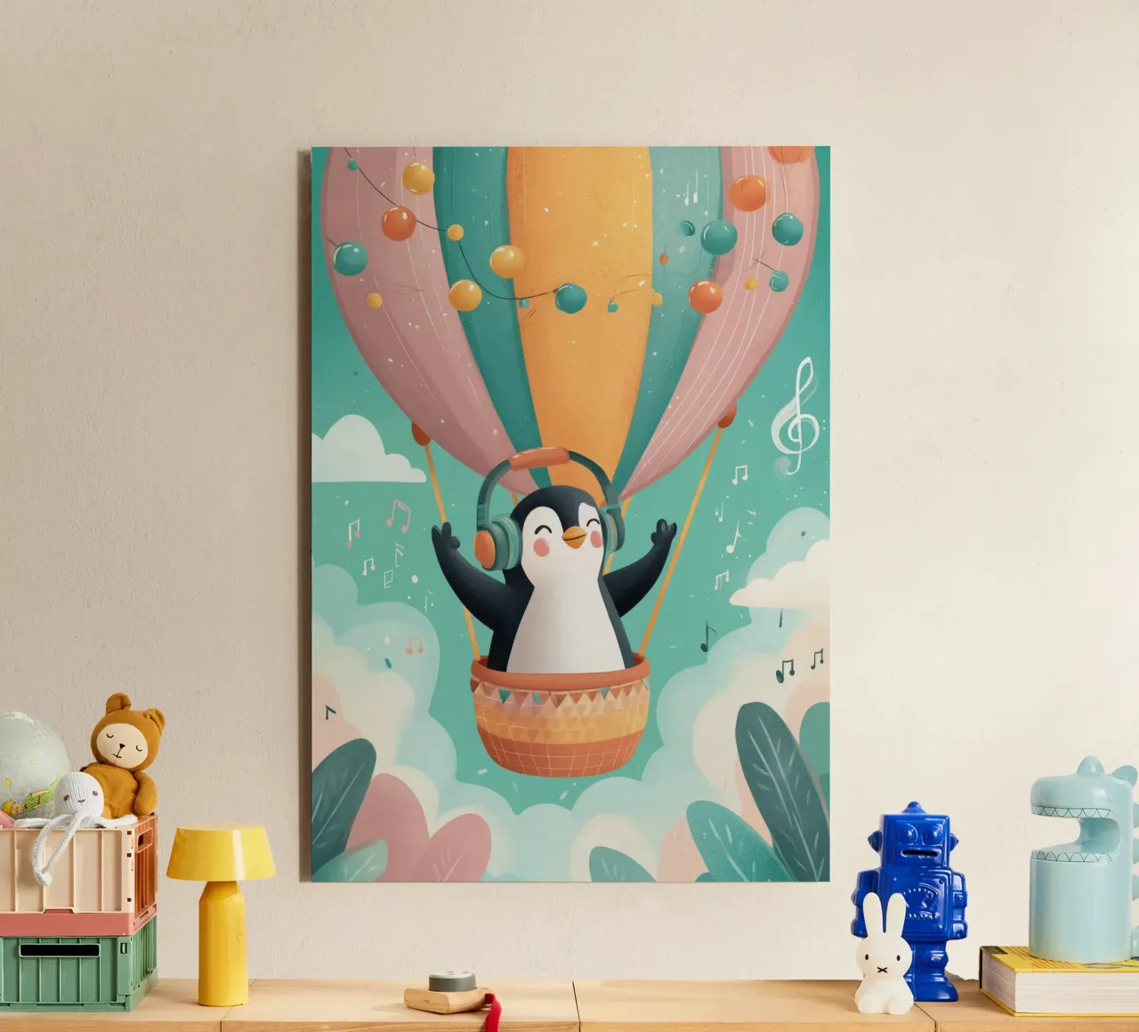 Penguin in the Clouds alluminio dibond da Kiara