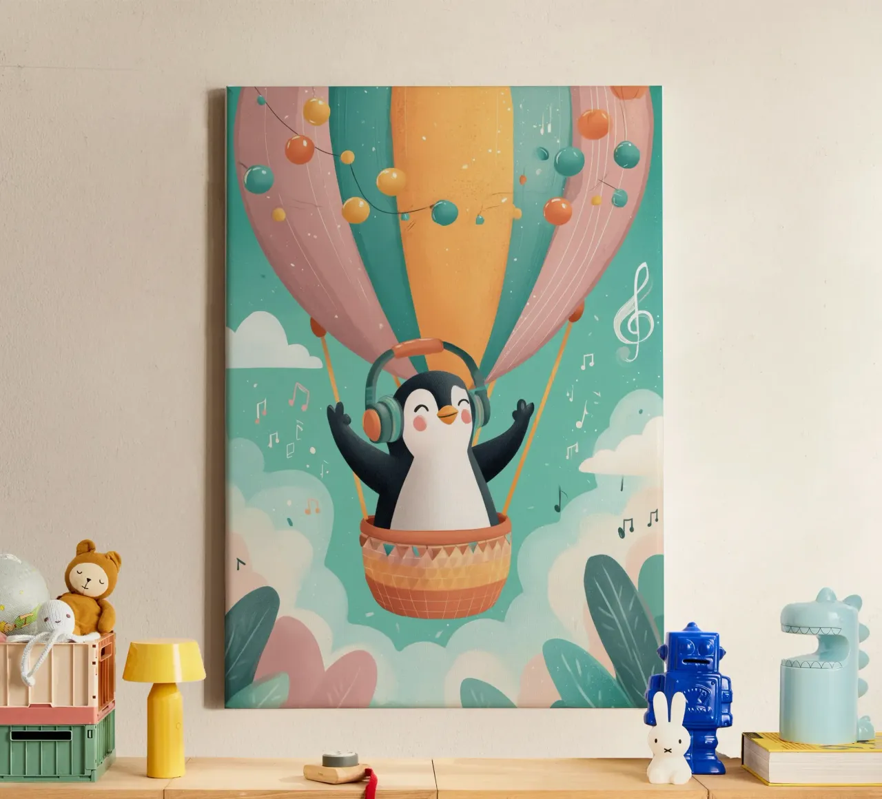 Penguin in the Clouds tela da Kiara