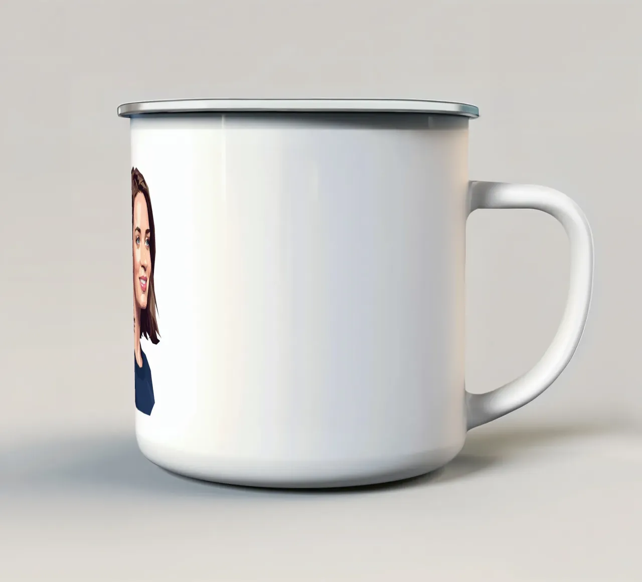 Emily Blunt Lowpoly tazza in smalto da Low Profile