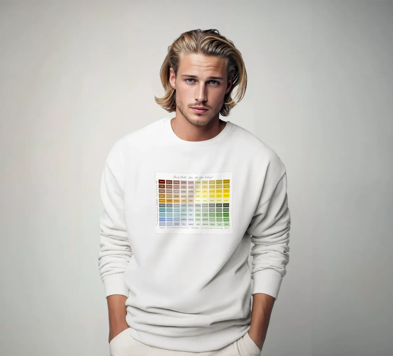 Misuratore dell'umore Come ti senti felpa da Monikaprint