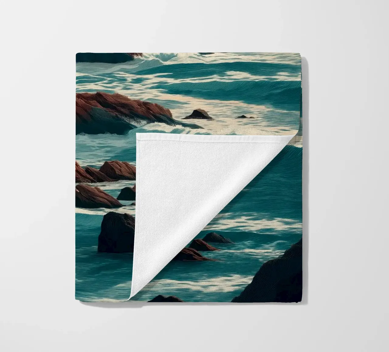Coastal Landscape Print - Ocean Cliffs and Sunset Horizon telo mare da Dune