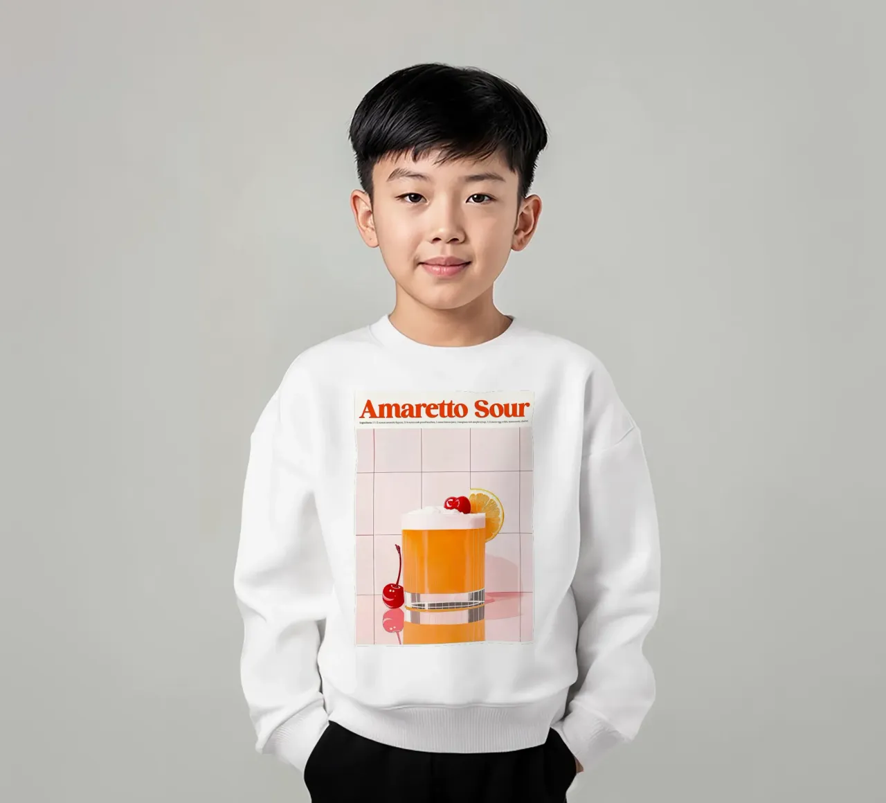 Amaretto Sour felpa bambino da Neeraprint