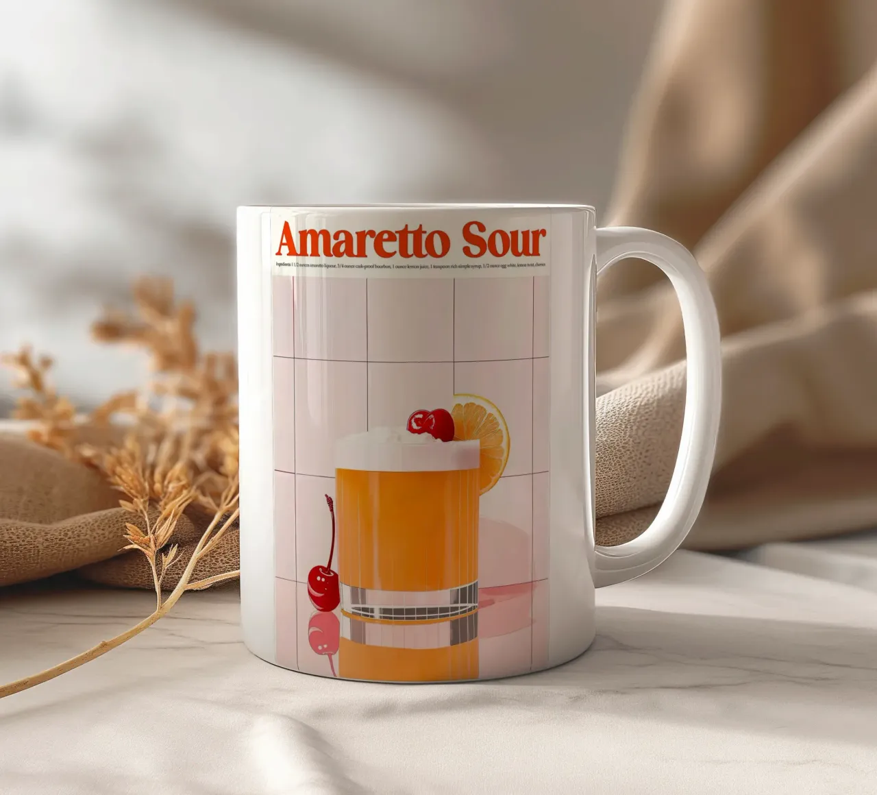 Amaretto Sour tazza in ceramica da Neeraprint