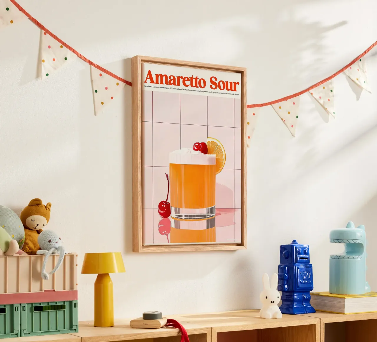 Amaretto Sour tela con Cornice a cassetta da Neeraprint