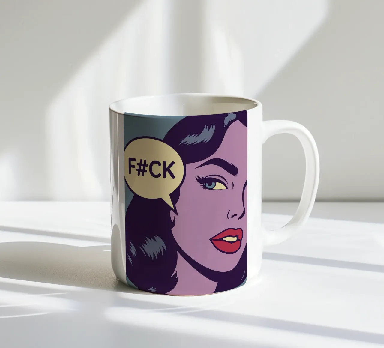 donne faccia arrabbiata tazza in ceramica da kadilans