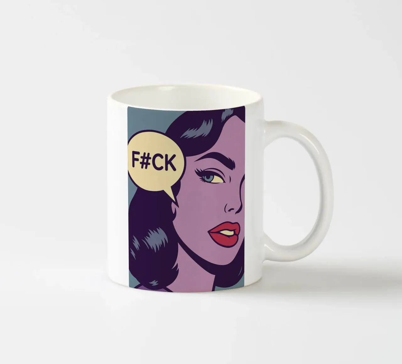 donne faccia arrabbiata tazza in ceramica da kadilans