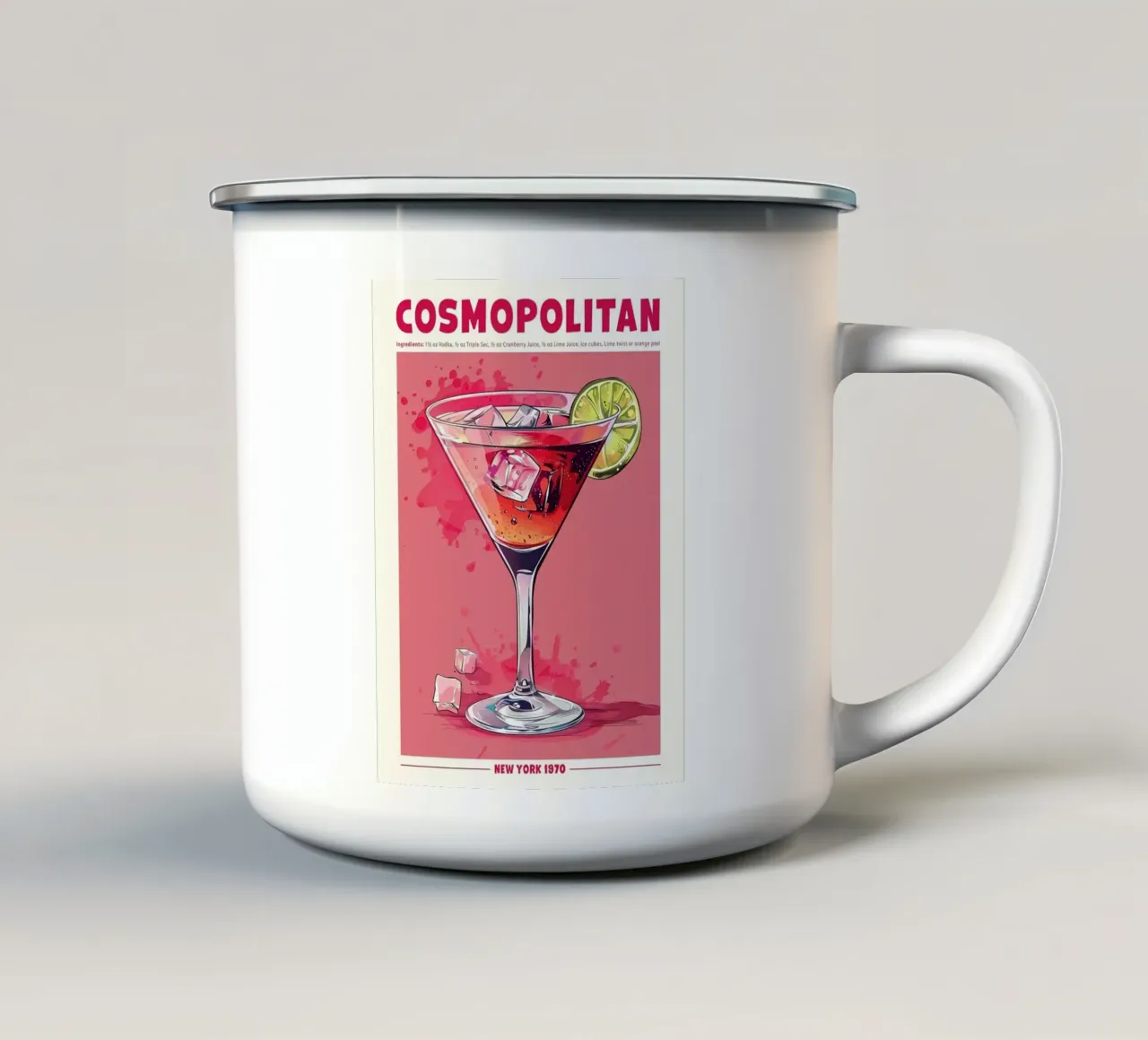 Cosmopolitan Vintage tazza in smalto da Neeraprint