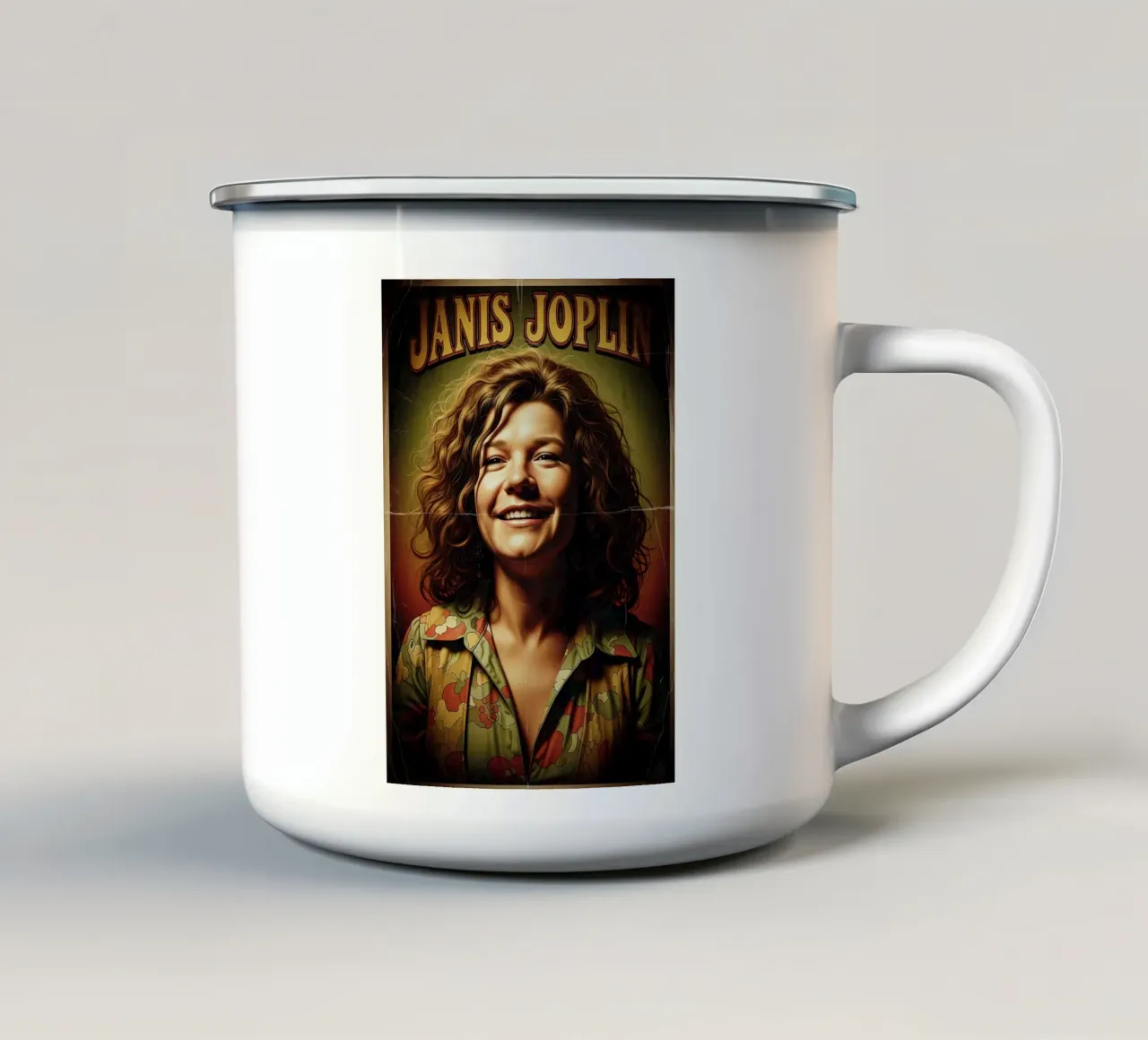 Janis Joplin vintage #2 tazza in smalto da Lembayung art