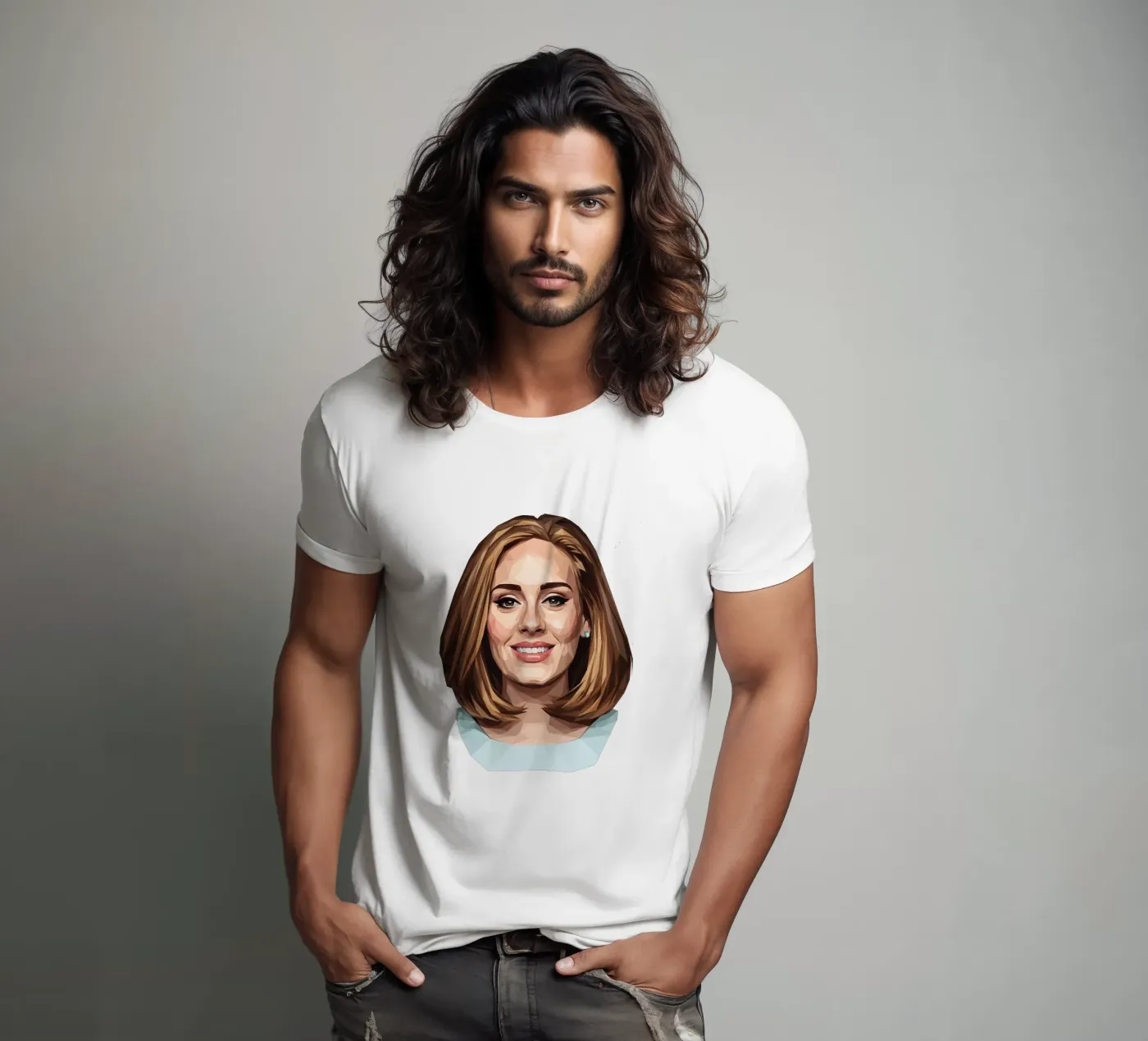 Adele Lowpoly t-shirt van Low Profile