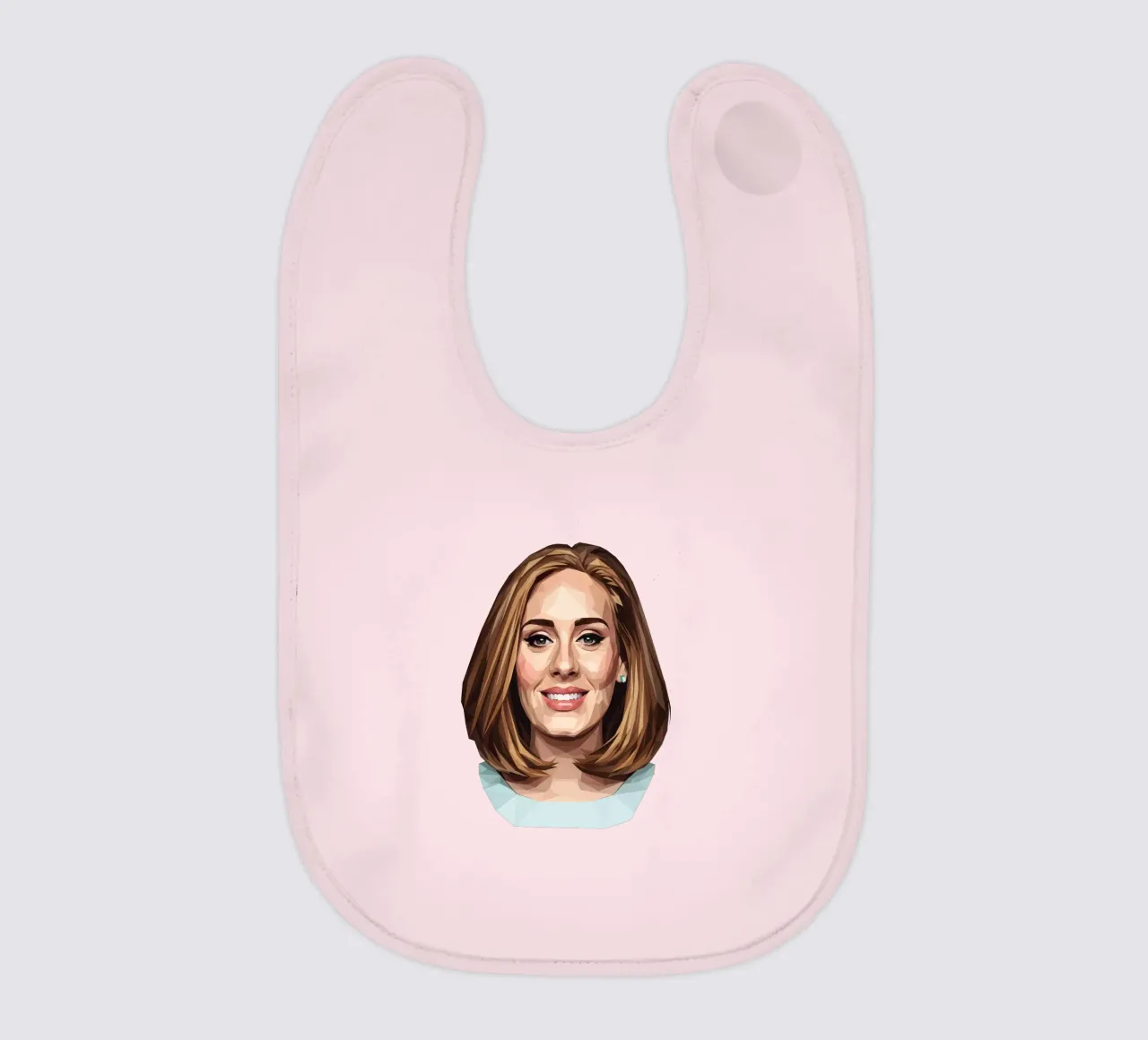 Adele Lowpoly baby bib by Low Profile