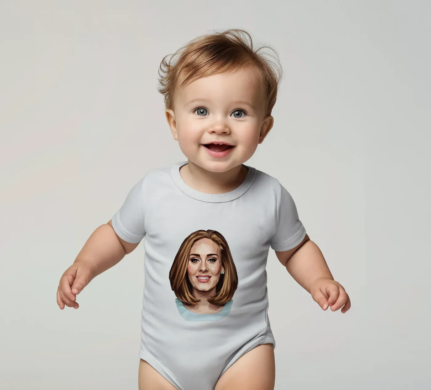 Adele Lowpoly Kurzarm Babybody von Low Profile