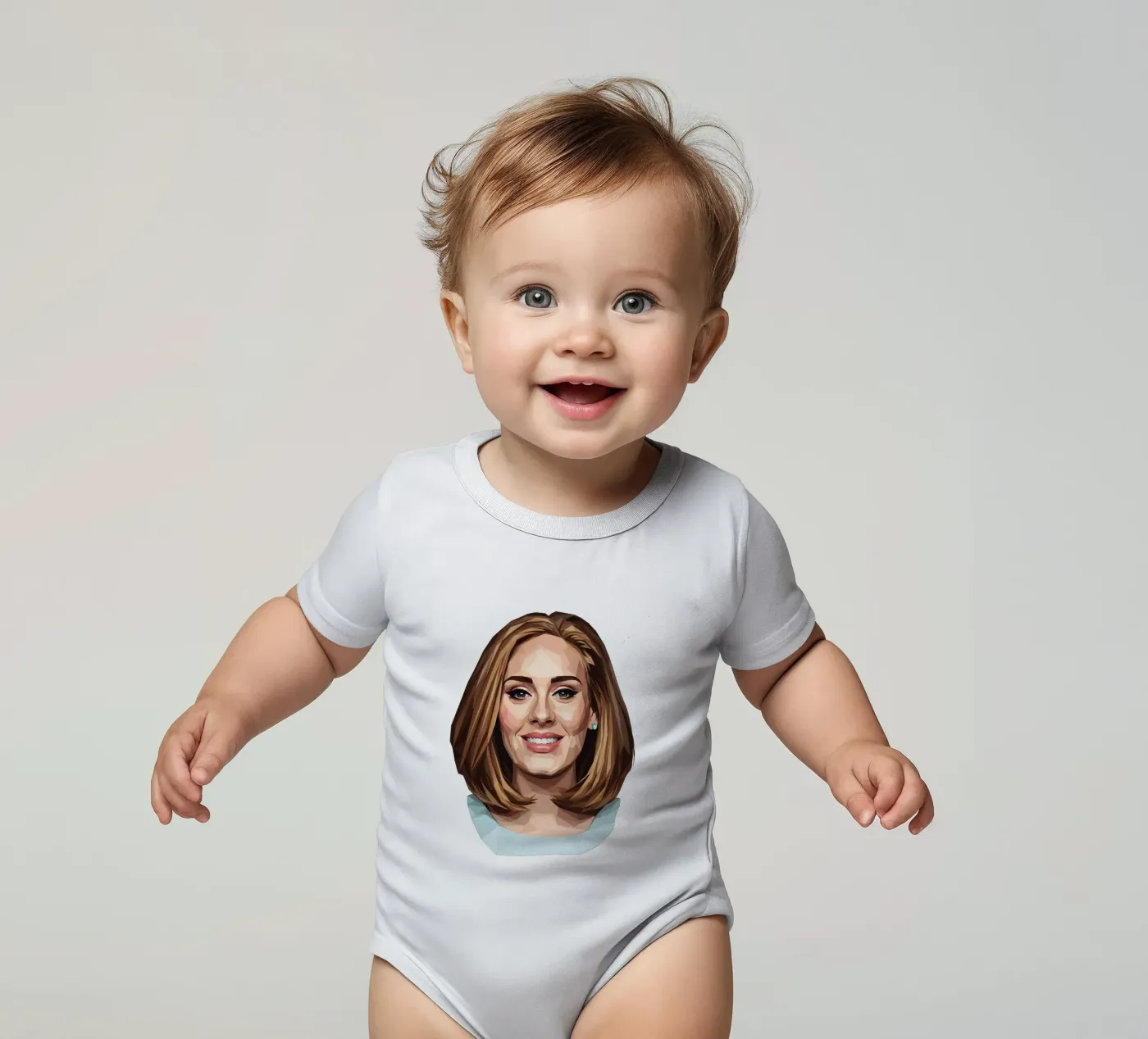 Adele Lowpoly Kurzarm Babybody von Low Profile