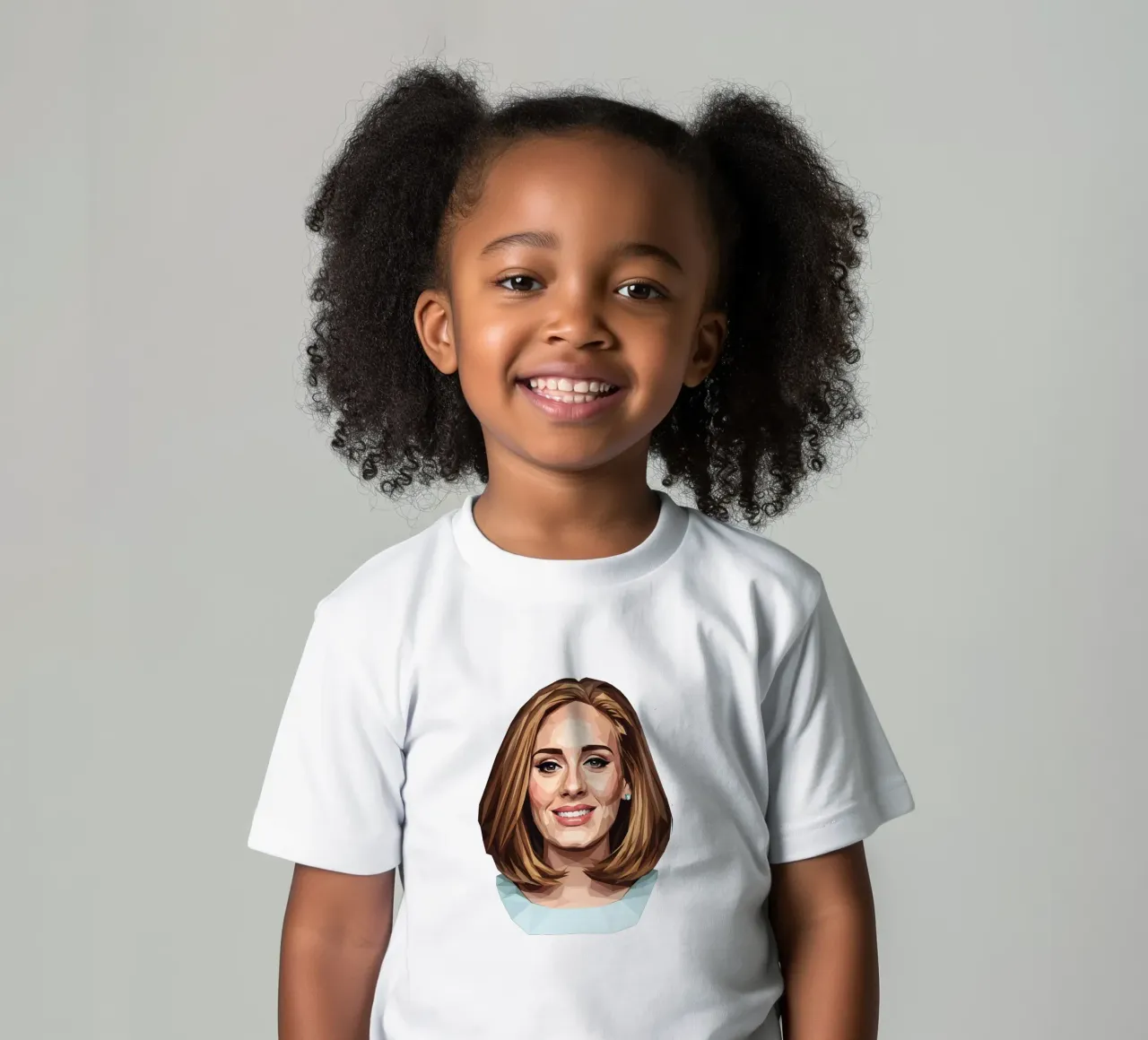 Adele Lowpoly kinder t-shirt van Low Profile