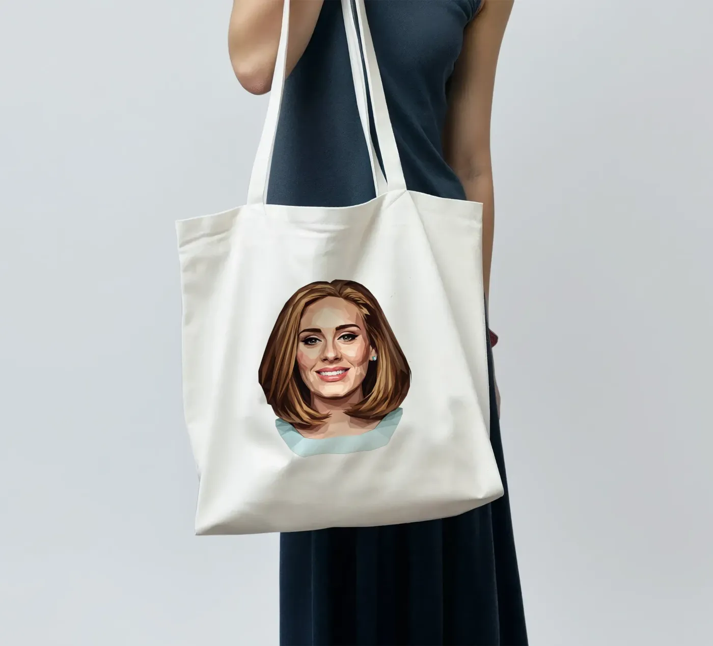Adele Lowpoly Jutebeutel von Low Profile