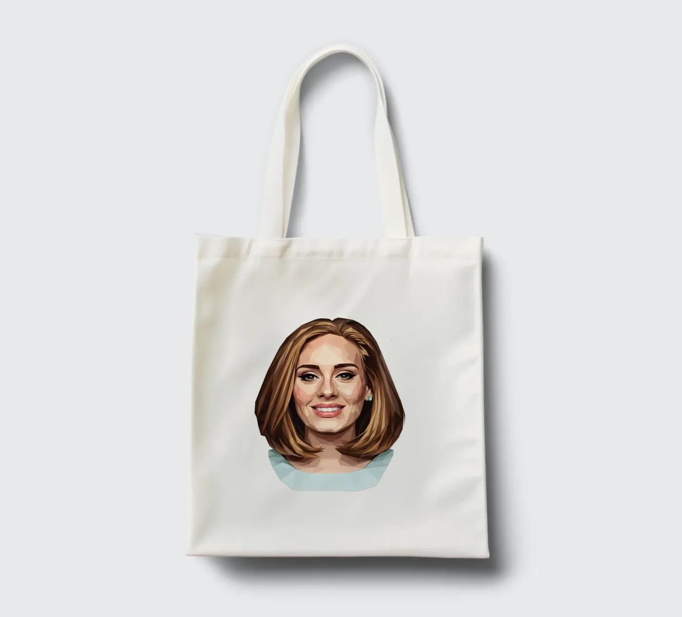 Adele Lowpoly Jutebeutel von Low Profile