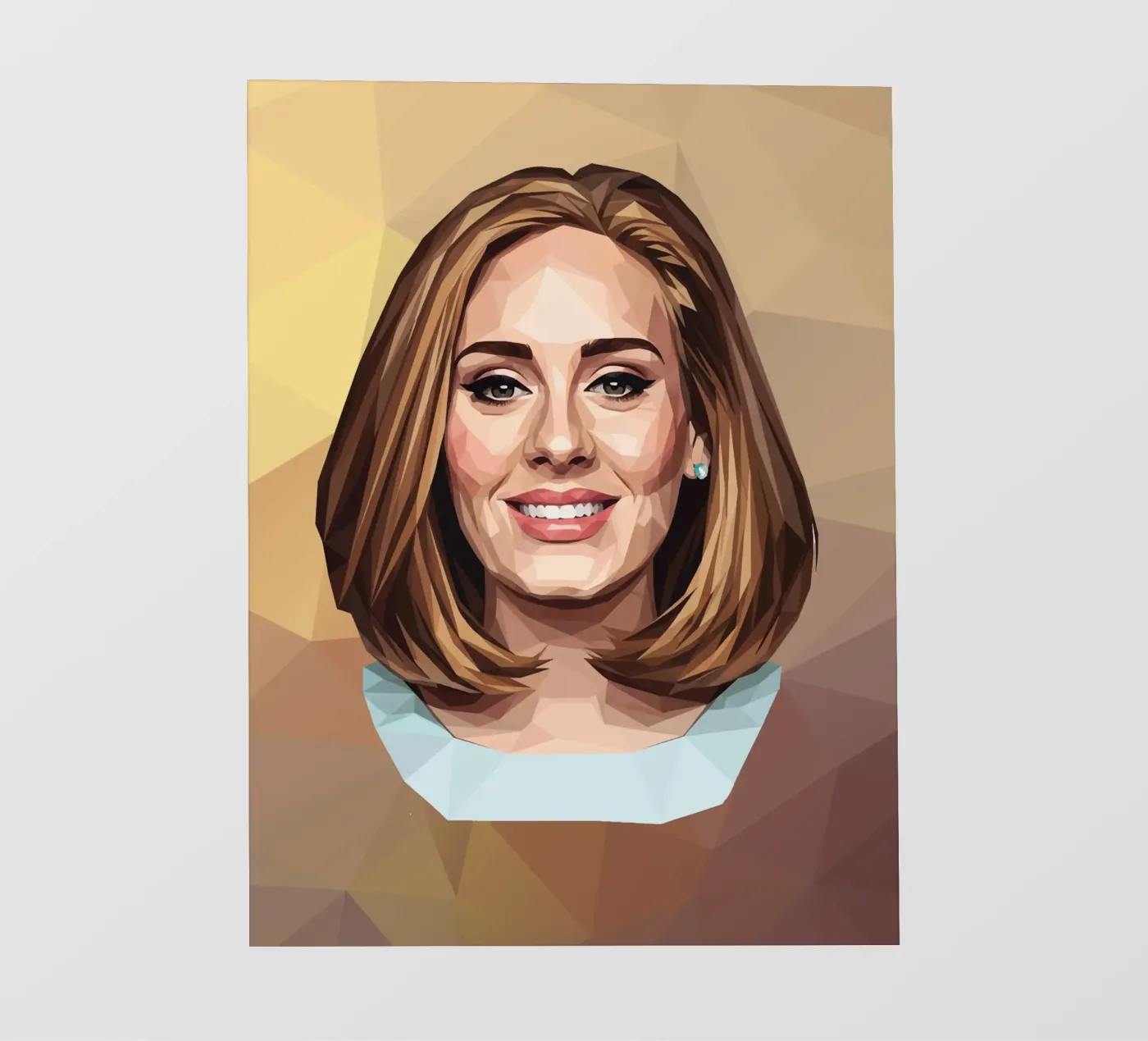 Adele Lowpoly fotobehang van Low Profile