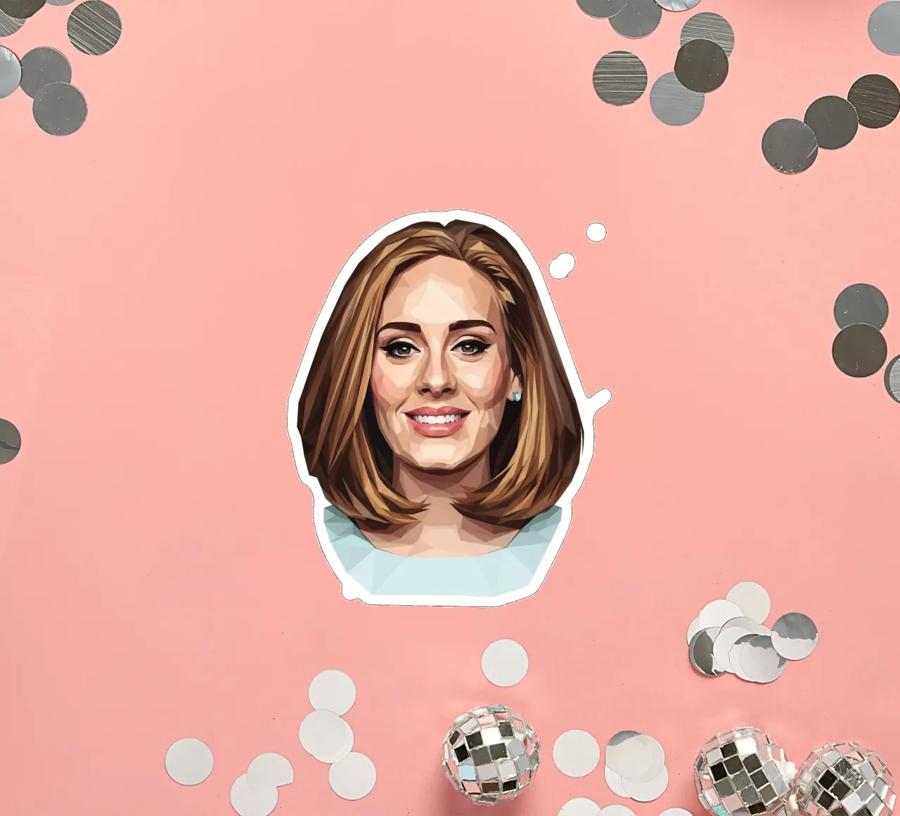 Adele Lowpoly sticker by Low Profile