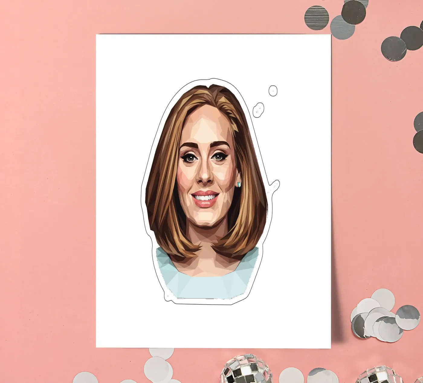 Adele Lowpoly stickervel van Low Profile