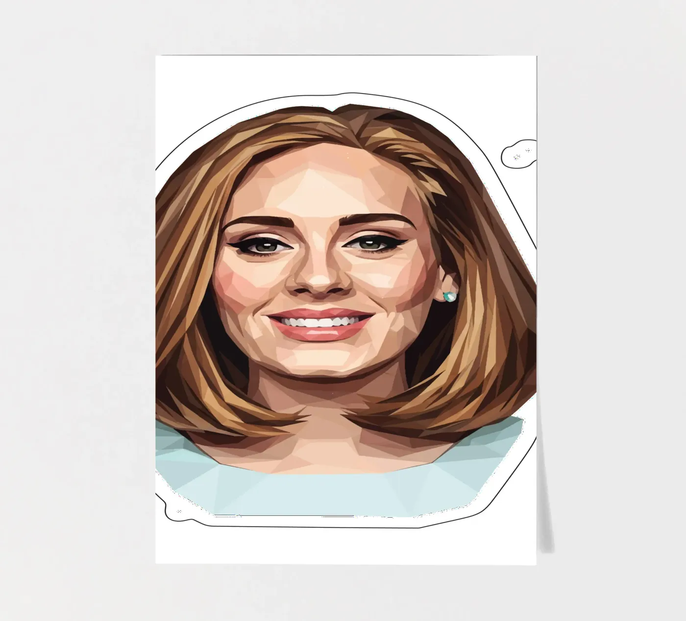 Adele Lowpoly planche autocollant de Low Profile