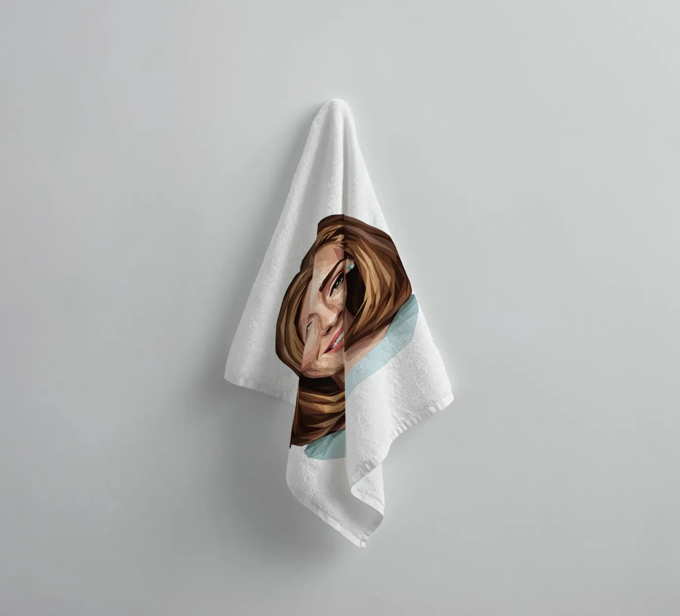 Adele Lowpoly Handtuch von Low Profile