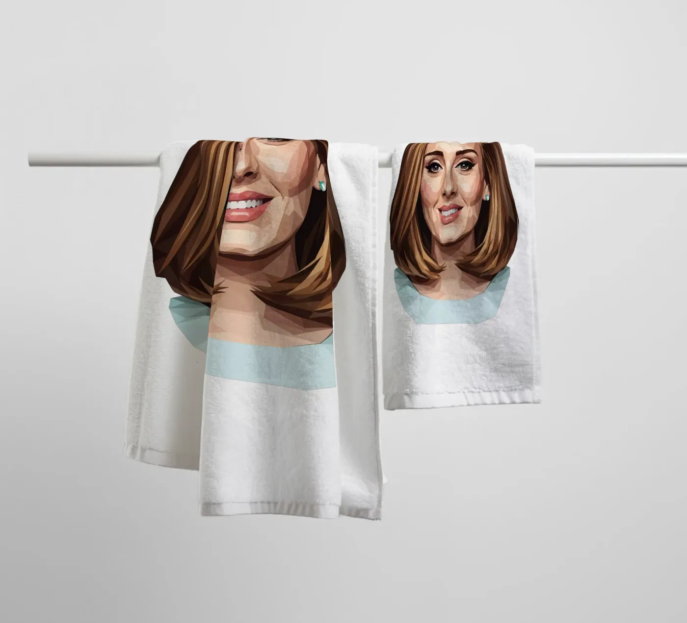 Adele Lowpoly Handtuch von Low Profile