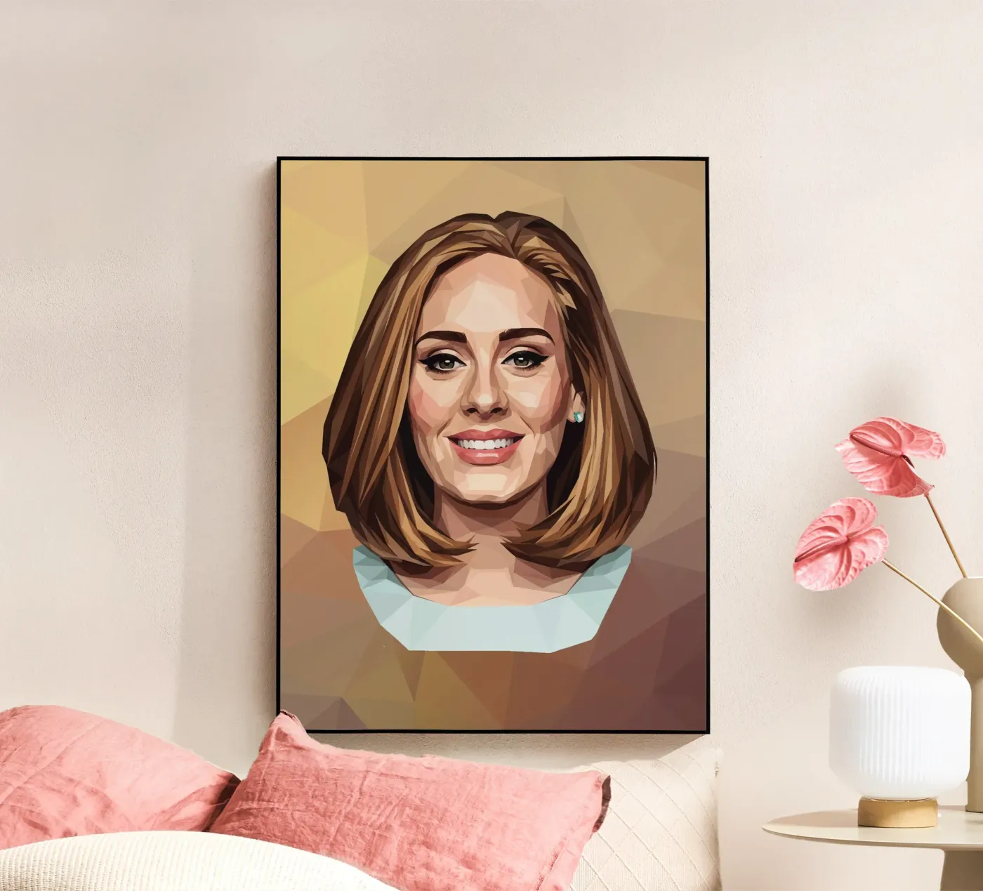 Adele Lowpoly acryl van Low Profile