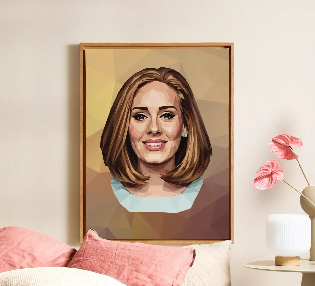 Adele Lowpoly tela con Cornice a cassetta da Low Profile