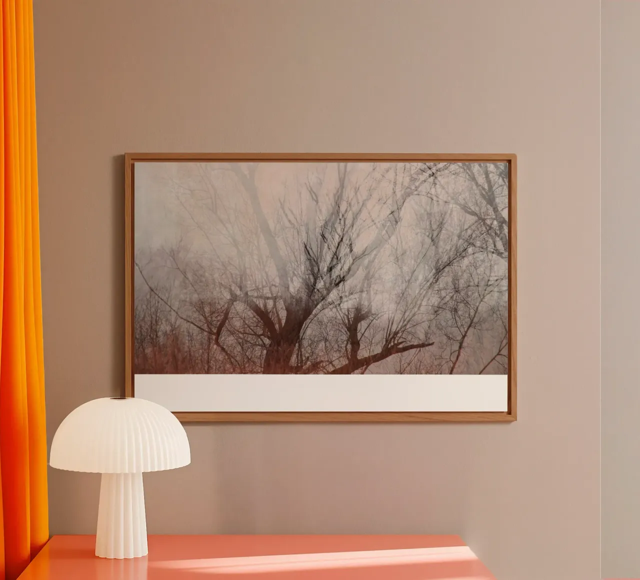 lakeshore trees alluminio dibond da Visuelle Poesie am Wegesrand